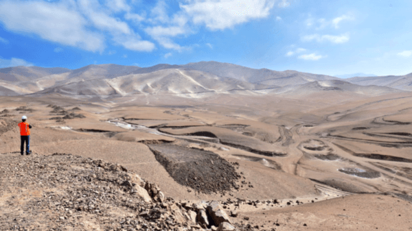 Vista general del área del proyecto Tía María en Arequipa durante su proceso de evaluación.